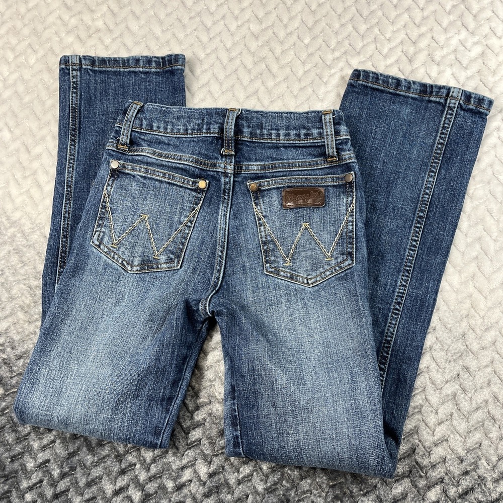 Wrangler Retro Jeans 10 Slim Relaxed Bootcut Denim Boys Boot Adjustable 22x27"